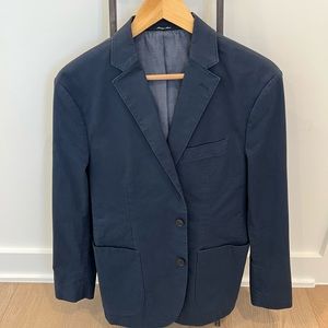 Mango Man sport coat, navy blue chino